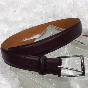 Martin Dingman calfskin burgundy handmade belt 100/40